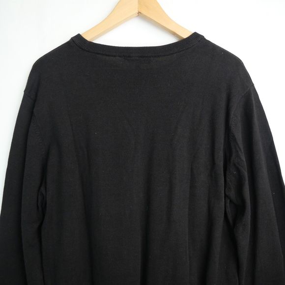 U.S. Polo Assn Men's Black Crew Neck Pullover 100% Cotton Sweater Size XL - Picture 6 of 13